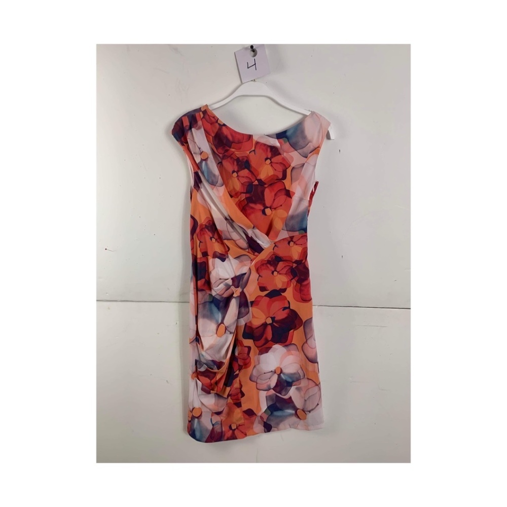 Anthropologie Eva Franco Sleeveless Round neckline Floral Red Dress